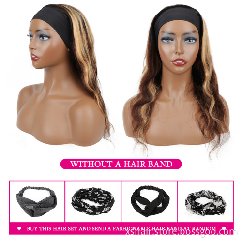 Piano Color Ombre Highlight Wig 8-26 Inch 13x4 Straight Brazilian Remy Human Hair Straight Headband Wigs